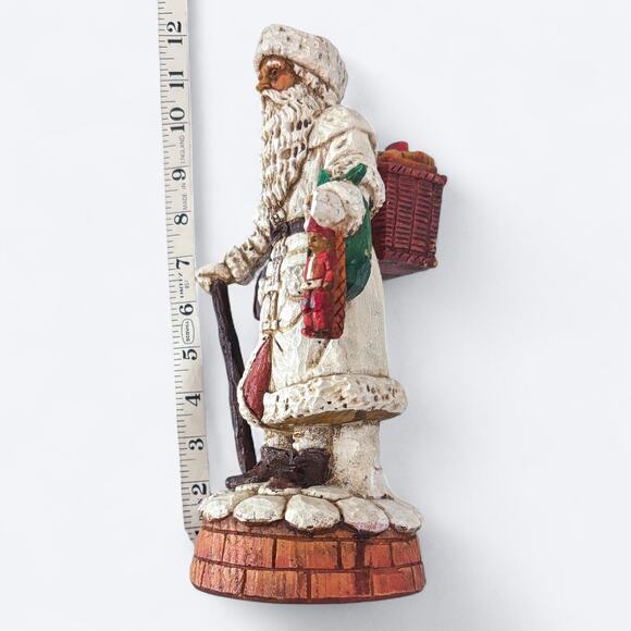 VTG 80s 1989 Enesco St Nicholas Santa Music Box Figurine Plays Jolly Old St Nick - Picture 12 of 12